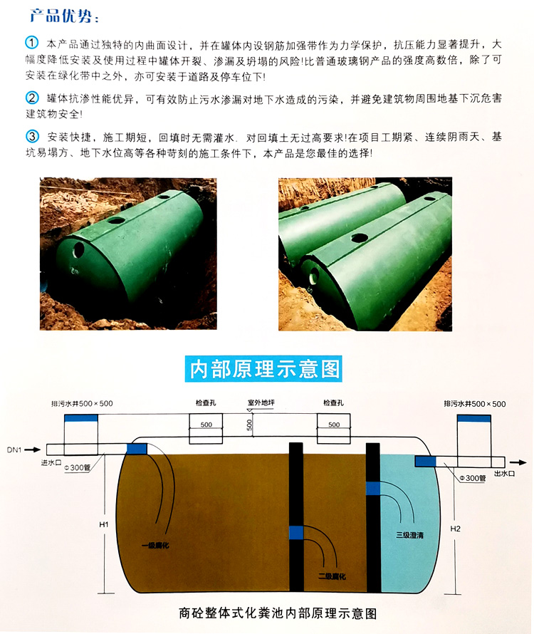 蓝田玻璃钢化粪池